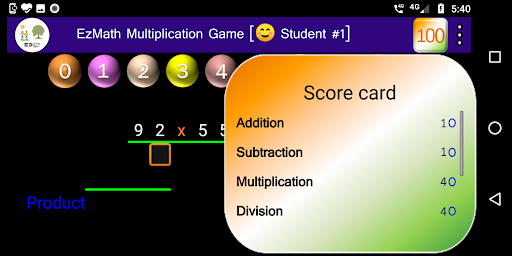 EzMath - Basic Math games Screenshot