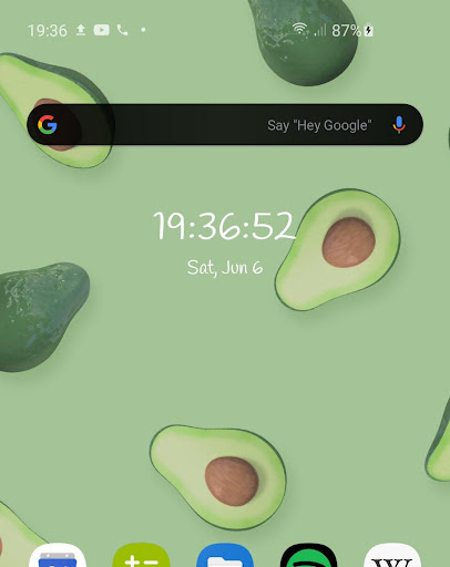Material digital clock widget Screen 2