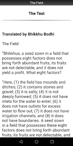 The Field Sutta - Buddhism Screen 2