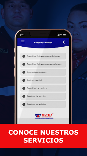 Android application MASTIN APP screenshort