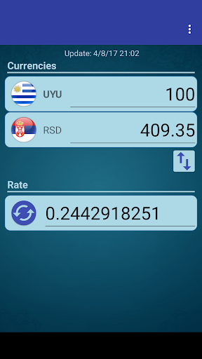 Android application UYU Peso x Serbian Dinar screenshort