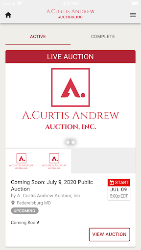A. Curtis Andrew Auction Screen 3