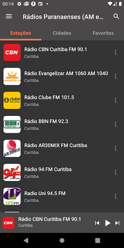 Android application Rádios Paranaenses (AM e FM) screenshort