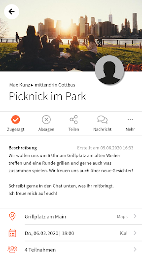 Android application mittendrin Cottbus screenshort