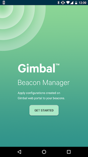 Android application Gimbal Beacon Manager screenshort