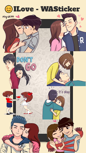 Android application Animated Love Sticker For WA screenshort