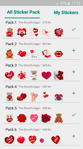 ملصقات حب وغرام رومانسية  WAStickerApps