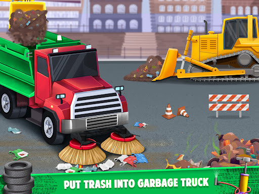 Kids Road Cleaner Truck Game