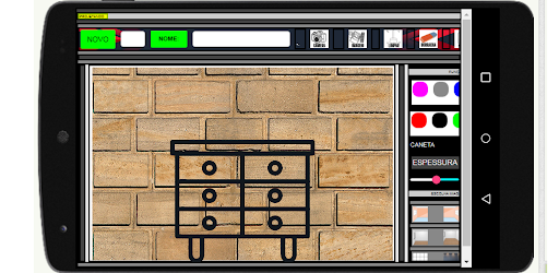 Android application projetando screenshort