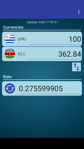 Android application UYU Peso x Kenyan Shilling screenshort