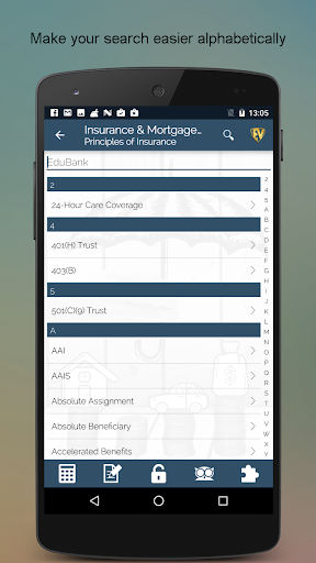 Insurance, Mortgage Dictionary Screen 3