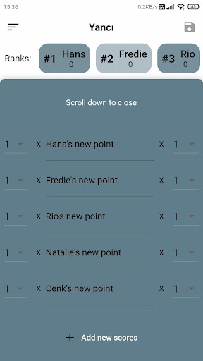 Yancı : Score Counter app for  Screenshot 4 - AppWisp.com