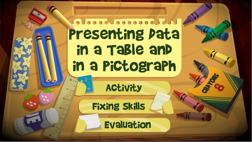 Android application Present Data Table, Pictograph screenshort