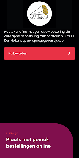 Android application Frituur Den Heikant Stekene screenshort
