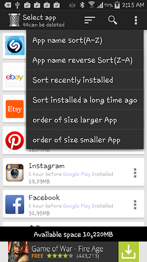 Quick Uninstaller Screen 2