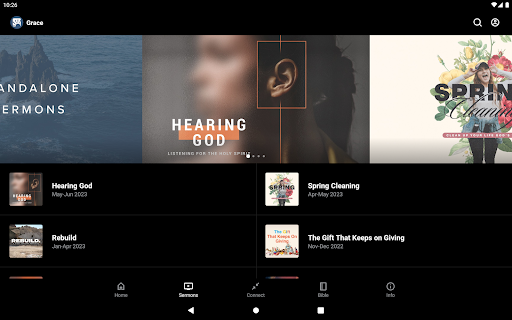 Screenshot of Grace Church App