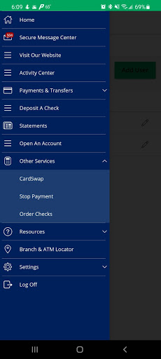 Android application Extraco eBank screenshort