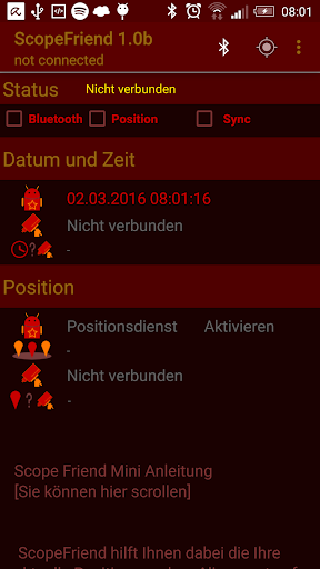 Android application Scope Friend screenshort