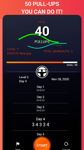Screenshot of 50 Pull-ups BeStronger
