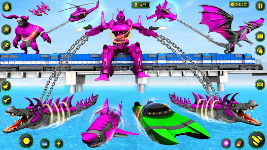 Crocodile Robot Car Game 3d 1.73 APK + Mod (Free purchase) for Android