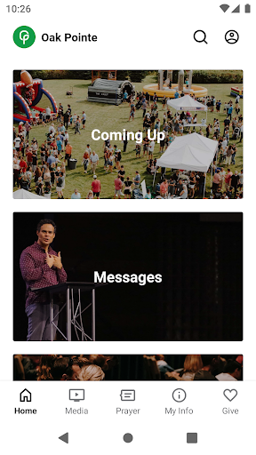 Android application The Oak Pointe Church App screenshort