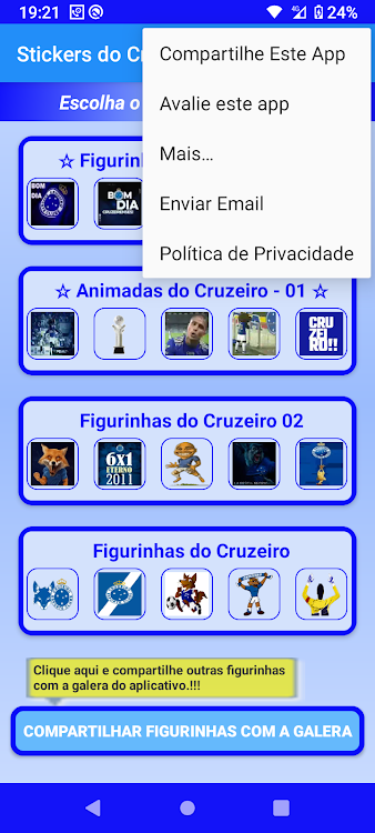 Stickers do Cruzeiro by Vikkyns North Developer - (Android Apps) — AppAgg