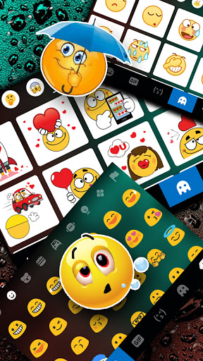 Glass Water Drops Keyboard Bac Screen 3
