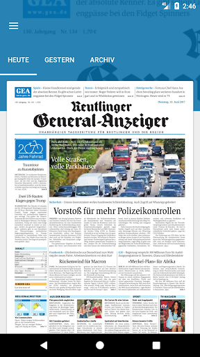 Android application GEA E-Paper screenshort