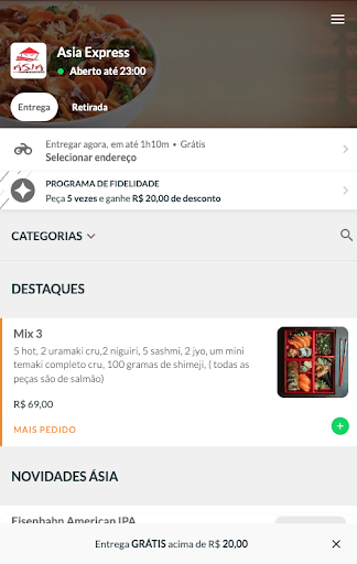 Android application Asia Express screenshort