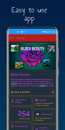 Black Beauty - Icon Pack Screen 2