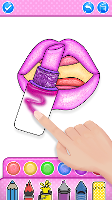 Glitter Lips Coloring Gameのおすすめ画像2