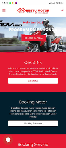 RESTU MOTOR Screen 2