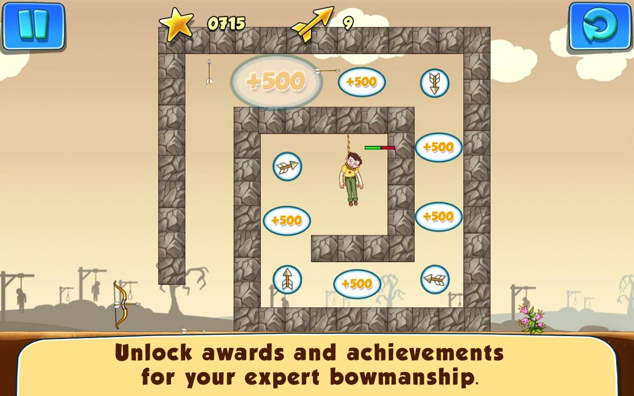 Android application Gibbets 2: Bow Arcade Puzzle screenshort