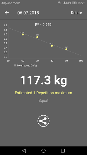 My Lift: Measure your strength Screen 2
