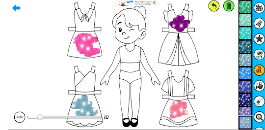 Paper Doll : Dress Up Coloring