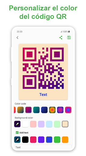 Escáner de código QR Captura de Pantalla de la Aplicación Android 3