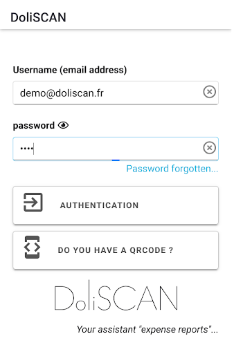 Android application DoliScan screenshort