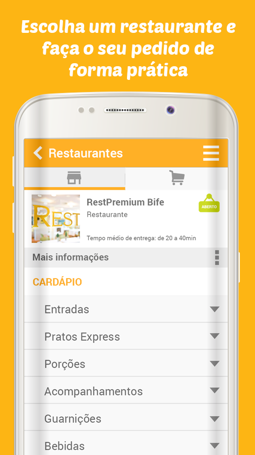 Android application Abrafood - Delivery de Comida screenshort