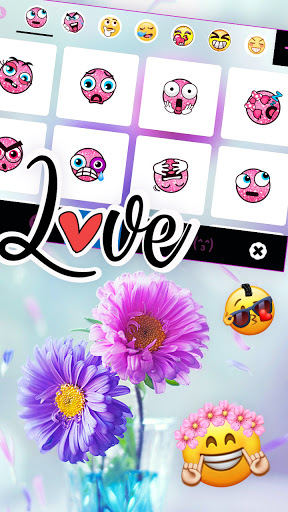 Bright Flower Keyboard Backgro Screen 3