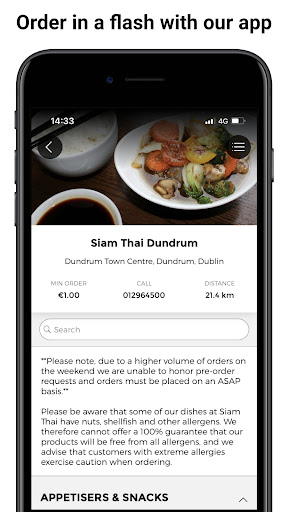 Android application Siam Thai To Go screenshort