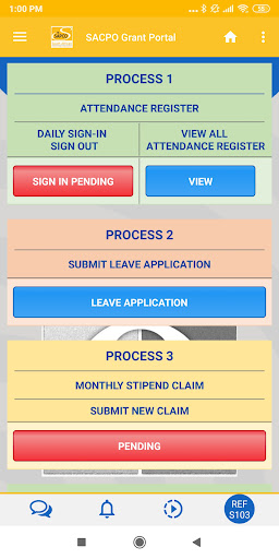 SACPO GRANT PORTAL Screen 2