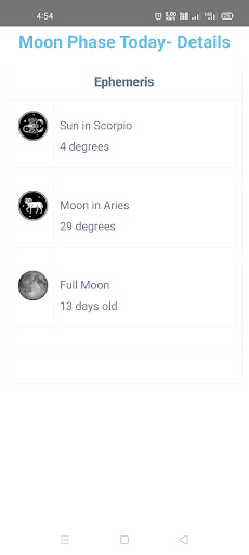 Moon Phase Today Screen 3