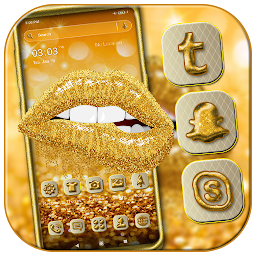 Icon image Gold Glitter Lips Theme
