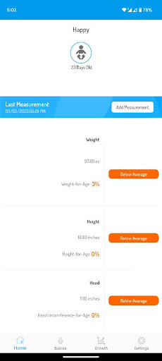 Ozeri Baby Scale 2.0 Screen 2
