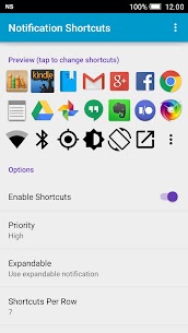 Mga Shortcut sa Notification Premium Mod Apk 1