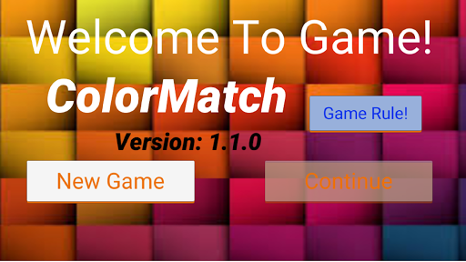 Android application ColorMatch screenshort