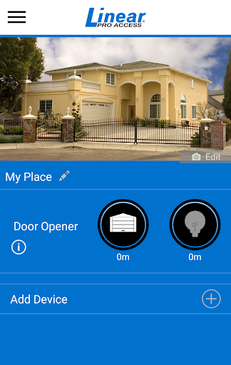 Android application Linear Smart Garage Door screenshort