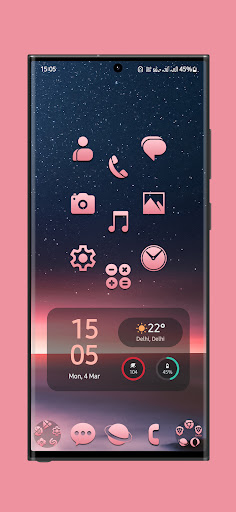 Screenshot of Crisp Pink Icon Pack