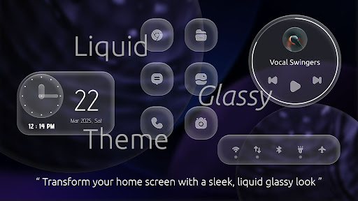 Liquid Glassy Theme Launcher 