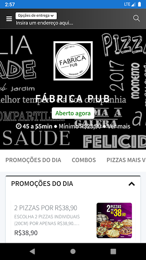 Android application Fábrica Pub screenshort